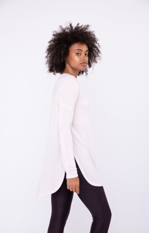Long Sleeve Flow Top w/ Side Slits multiple colors