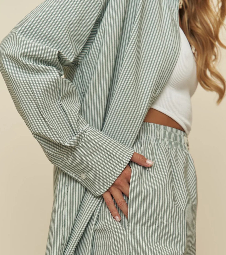 Velvet Heart Stripe Button Down