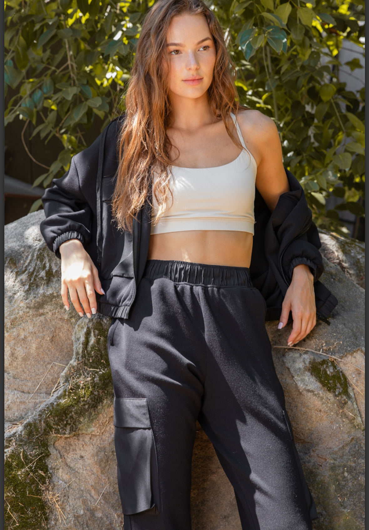 RAE MODE MODAL POLY SPAN SCUBA POCKET HOODIE JACKET