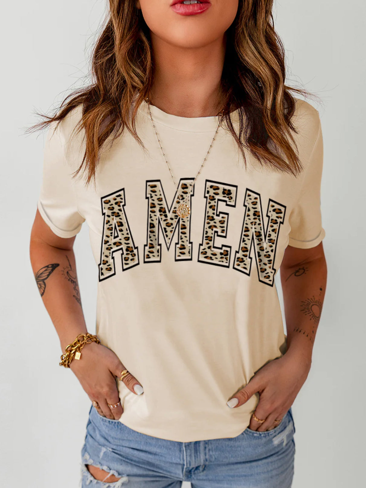 Amen with Leopard Tee