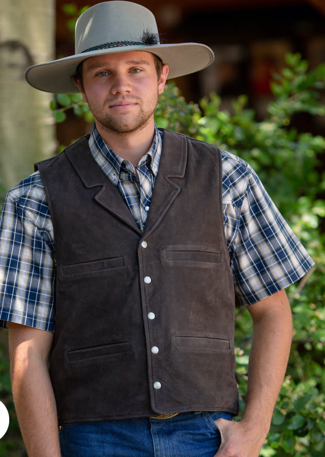 Wyoming Traders Buffalo Leather Vest