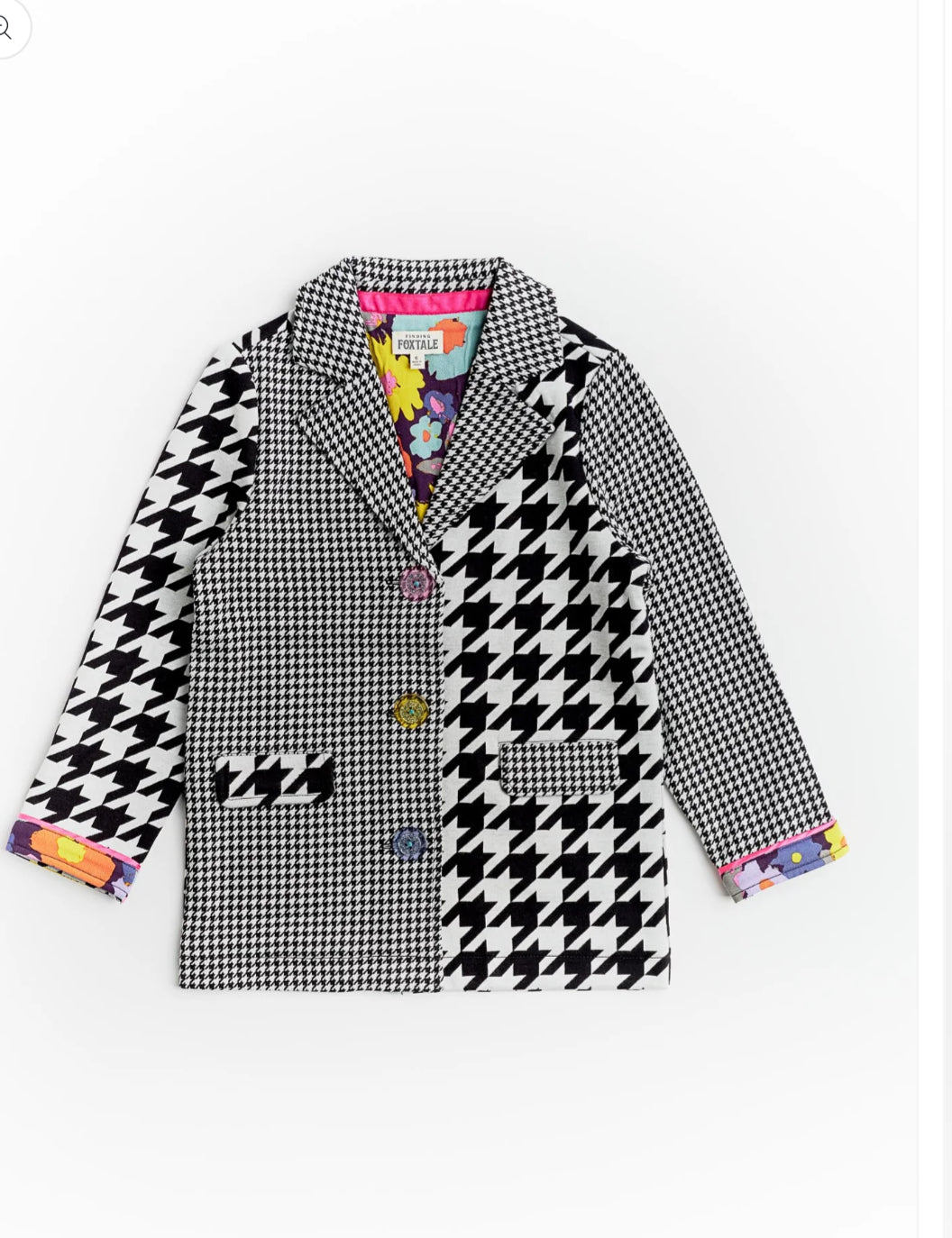 Be Bold Girls Blazer Patch GinghamHoundstooth