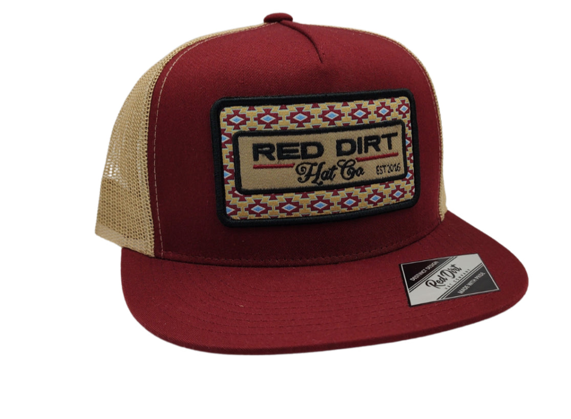 Saddle Up-Burgundy/khaki 5 Panel