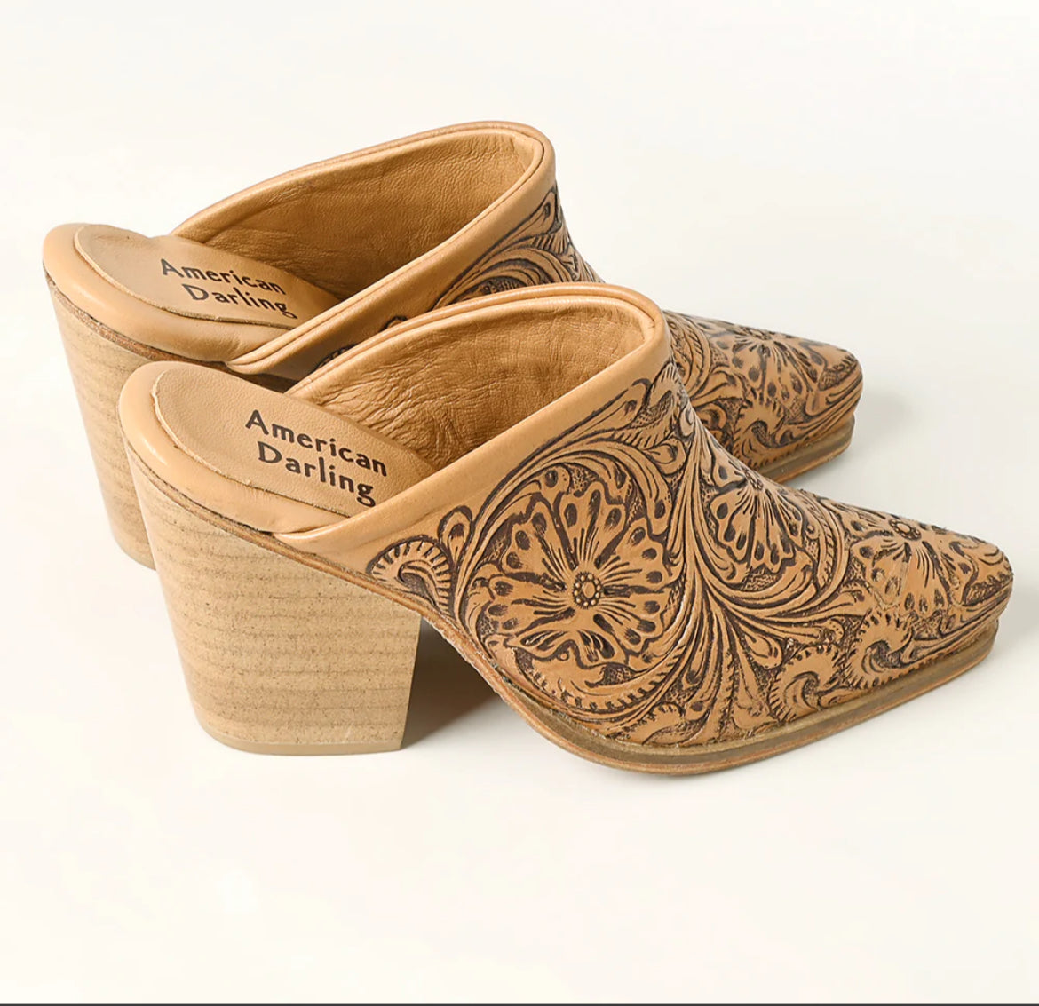 American Darling Tooled Leather Flip Flop