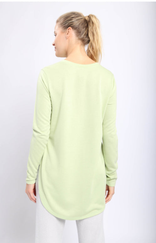 Long Sleeve Flow Top w/ Side Slits multiple colors