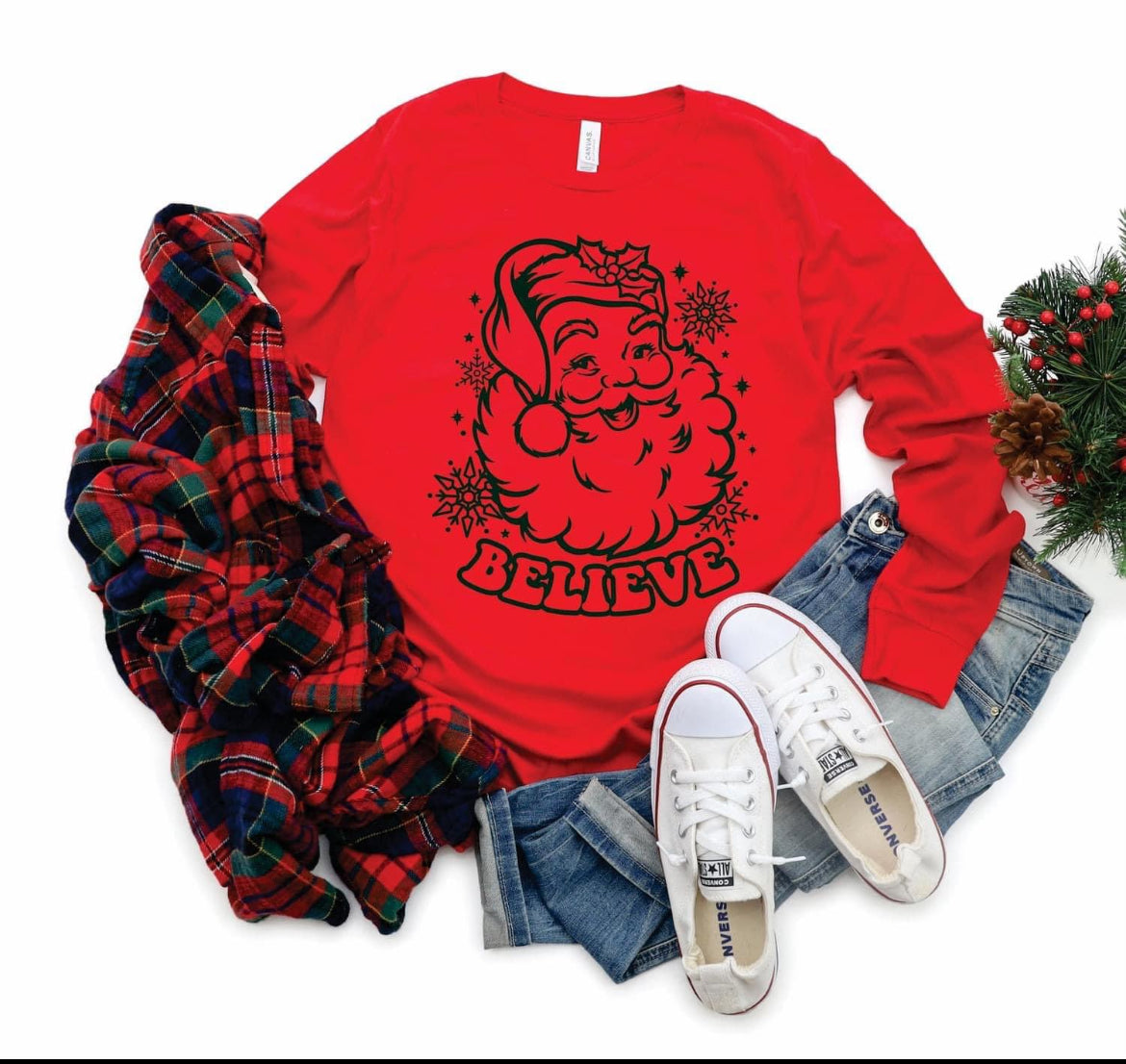 Believe Santa Long Sleeve