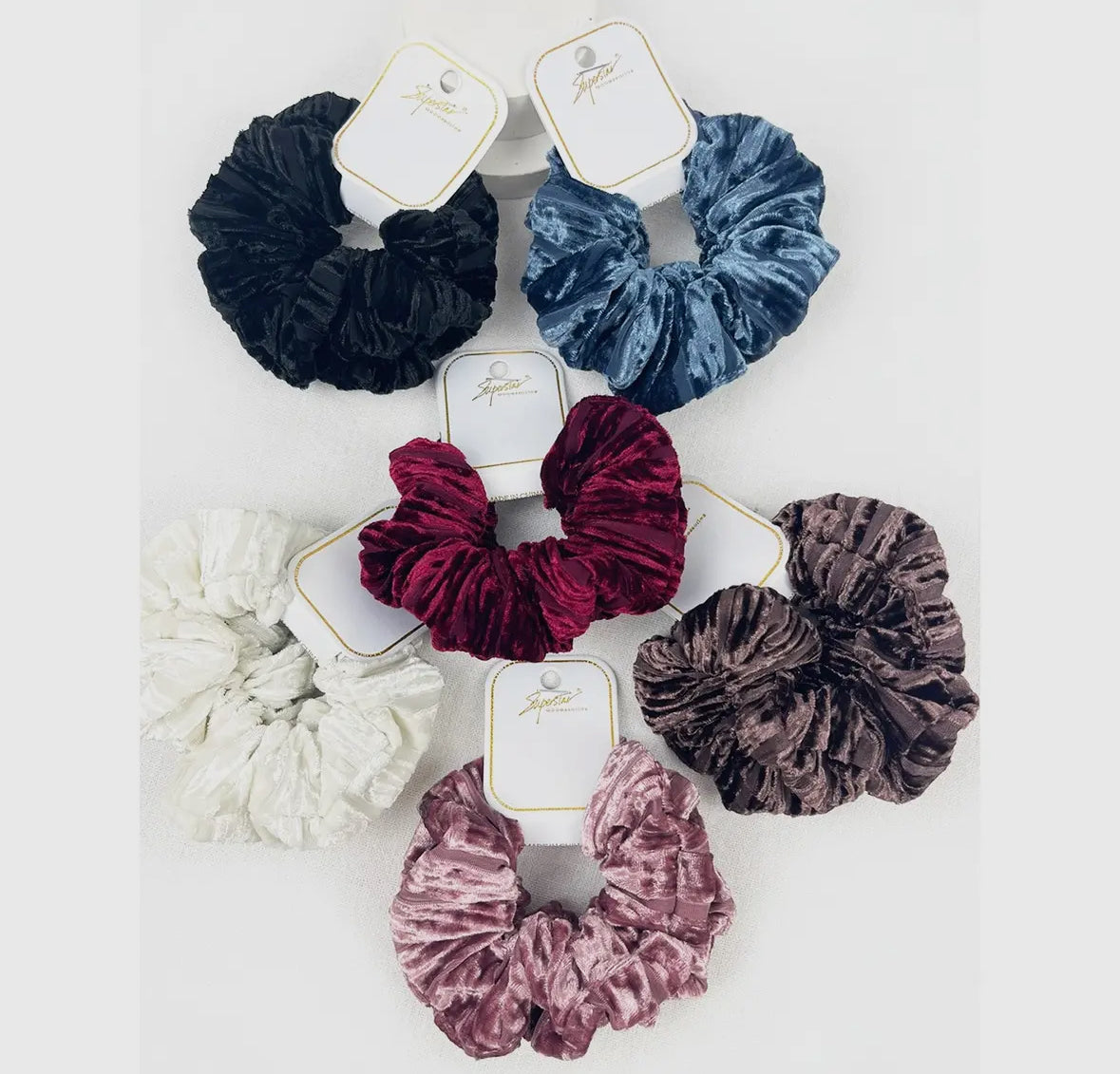 Winter Tone Velvet Hair Scrunchie
