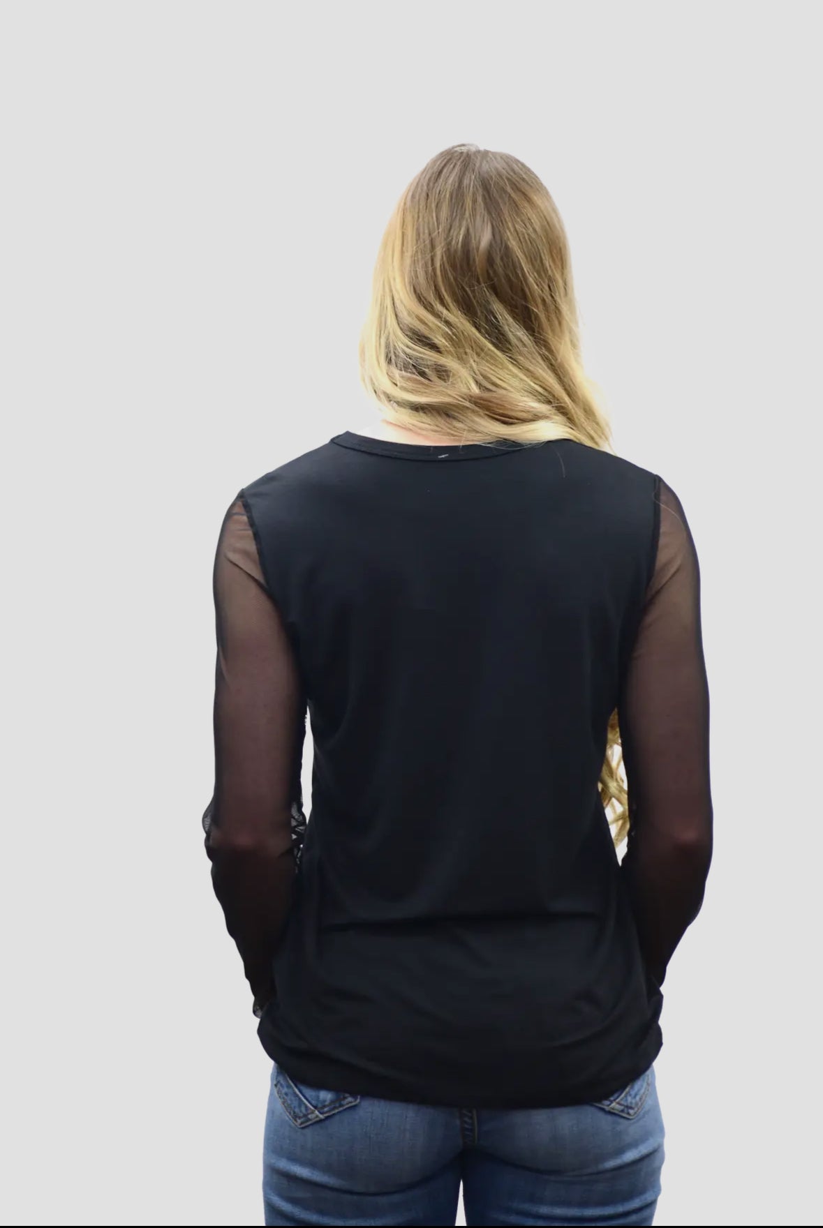 Look Pretty, Play Dirty Meshed Sleeve Tee