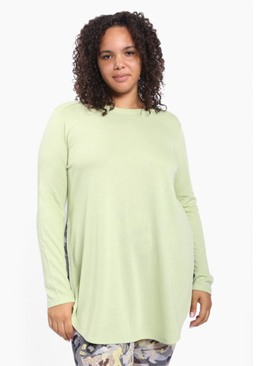 Long Sleeve Flow Top w/ Side Slits multiple colors