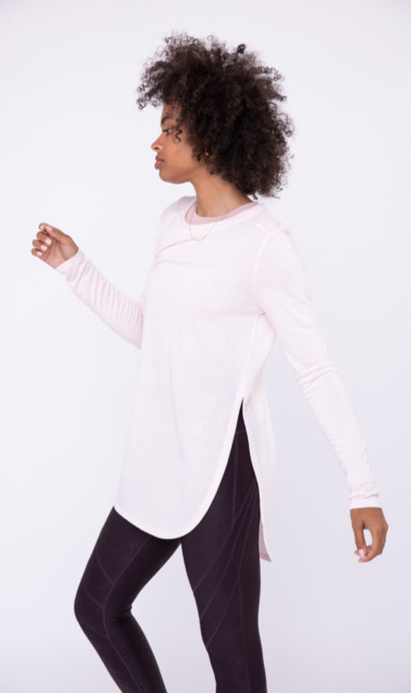 Long Sleeve Flow Top w/ Side Slits multiple colors