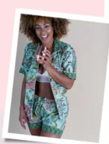 Custom made two piece pajama set Soothe Our Souls with travel pouch