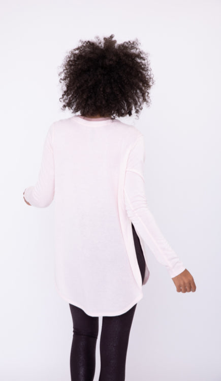 Long Sleeve Flow Top w/ Side Slits multiple colors