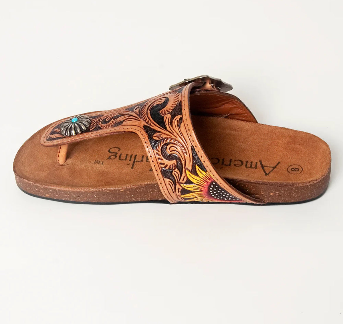 American Darling tooled leather slide