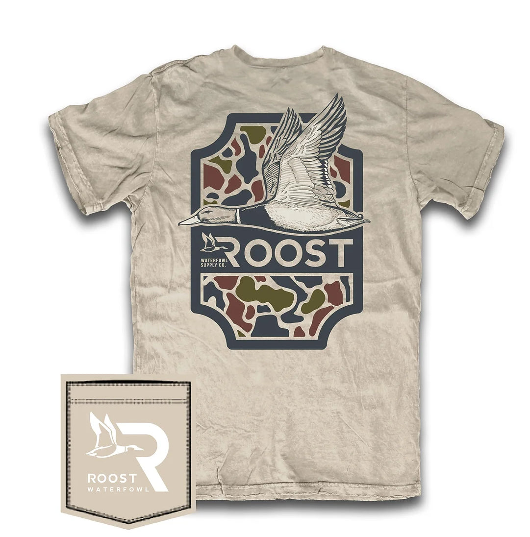 Youth Roost Camo Shield long sleeve or short
