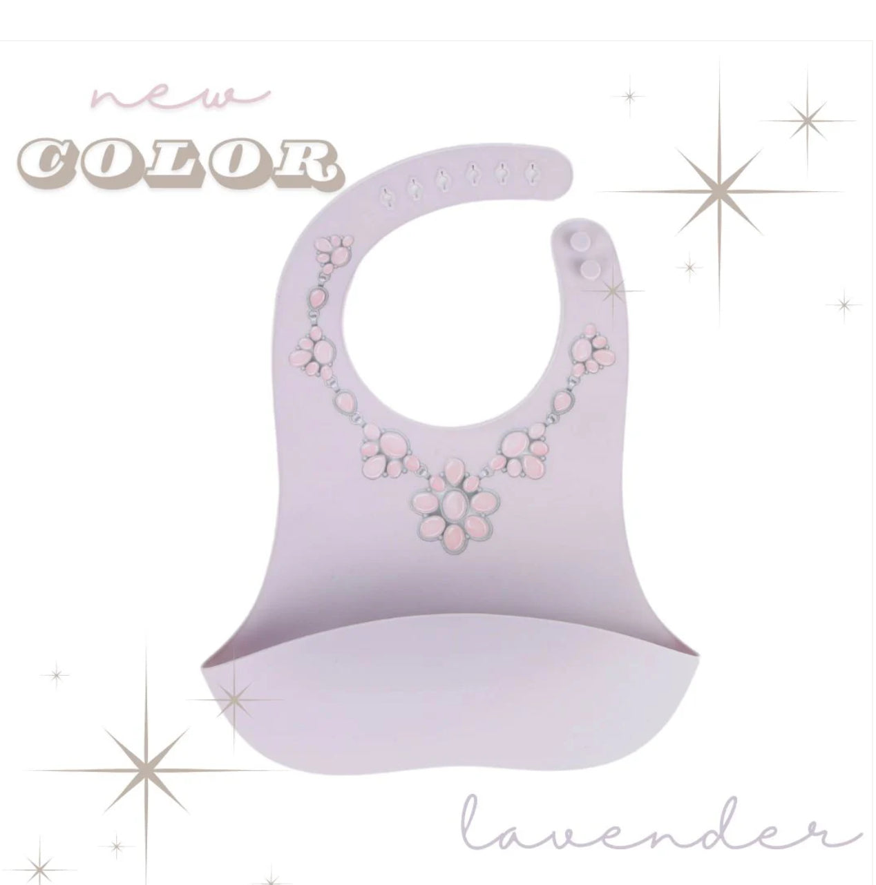 Western Grande Squash Blossom Silicone Bib