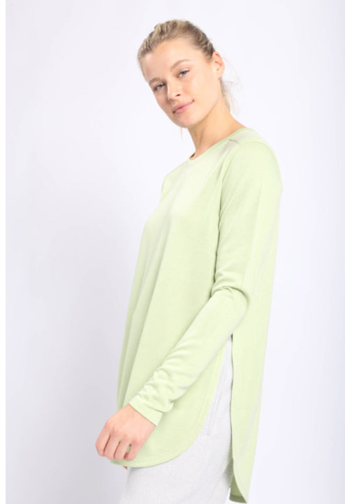 Long Sleeve Flow Top w/ Side Slits multiple colors