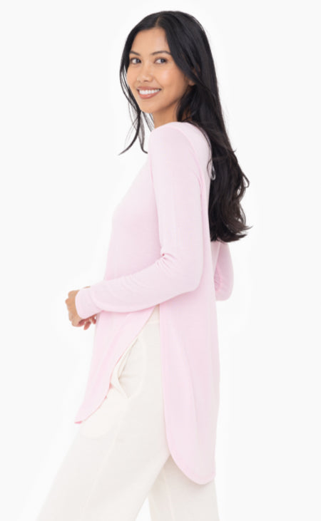 Long Sleeve Flow Top w/ Side Slits multiple colors