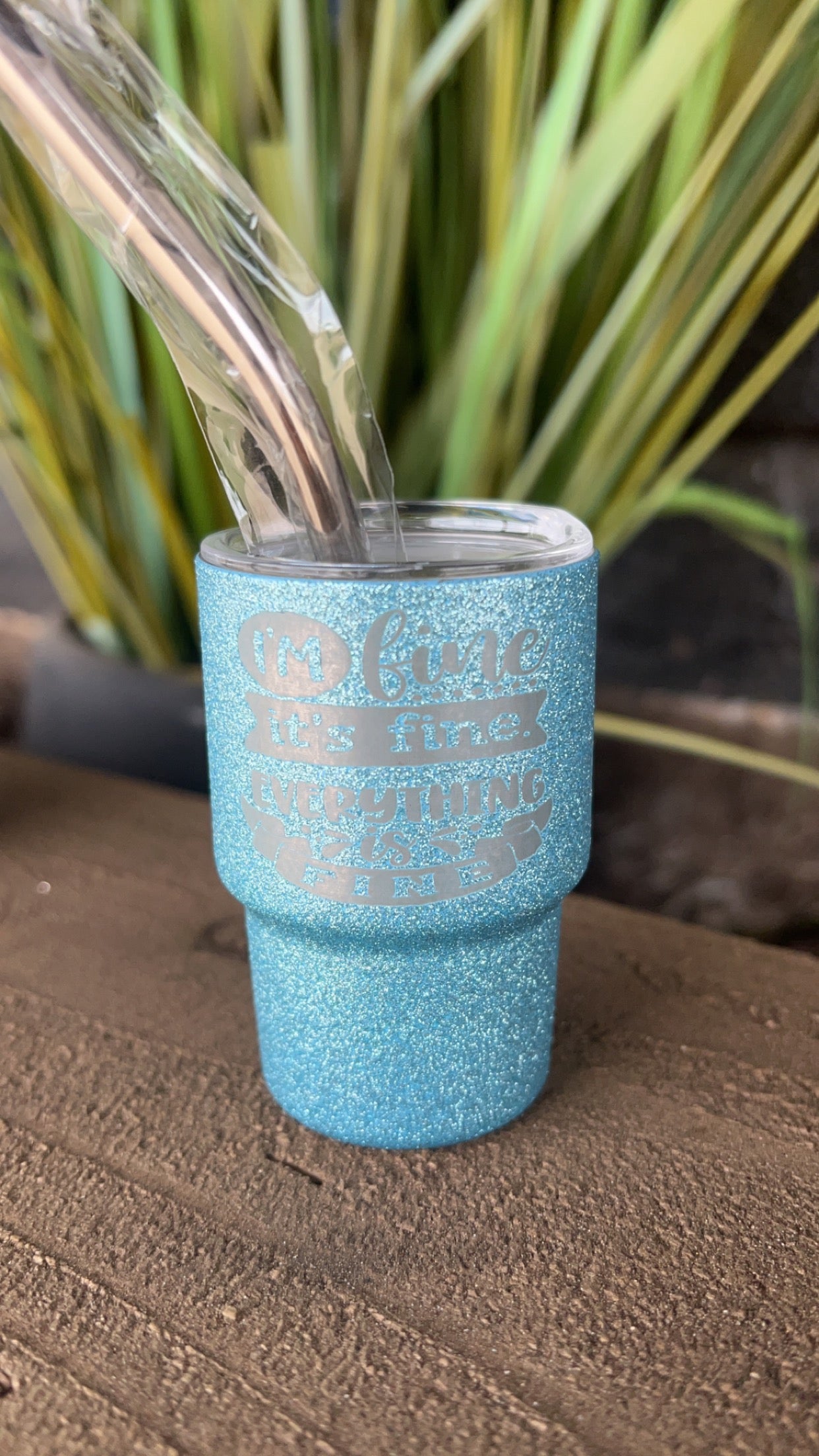 3 oz Etched Glitter Shot Glass Tumbler Multiple Colors