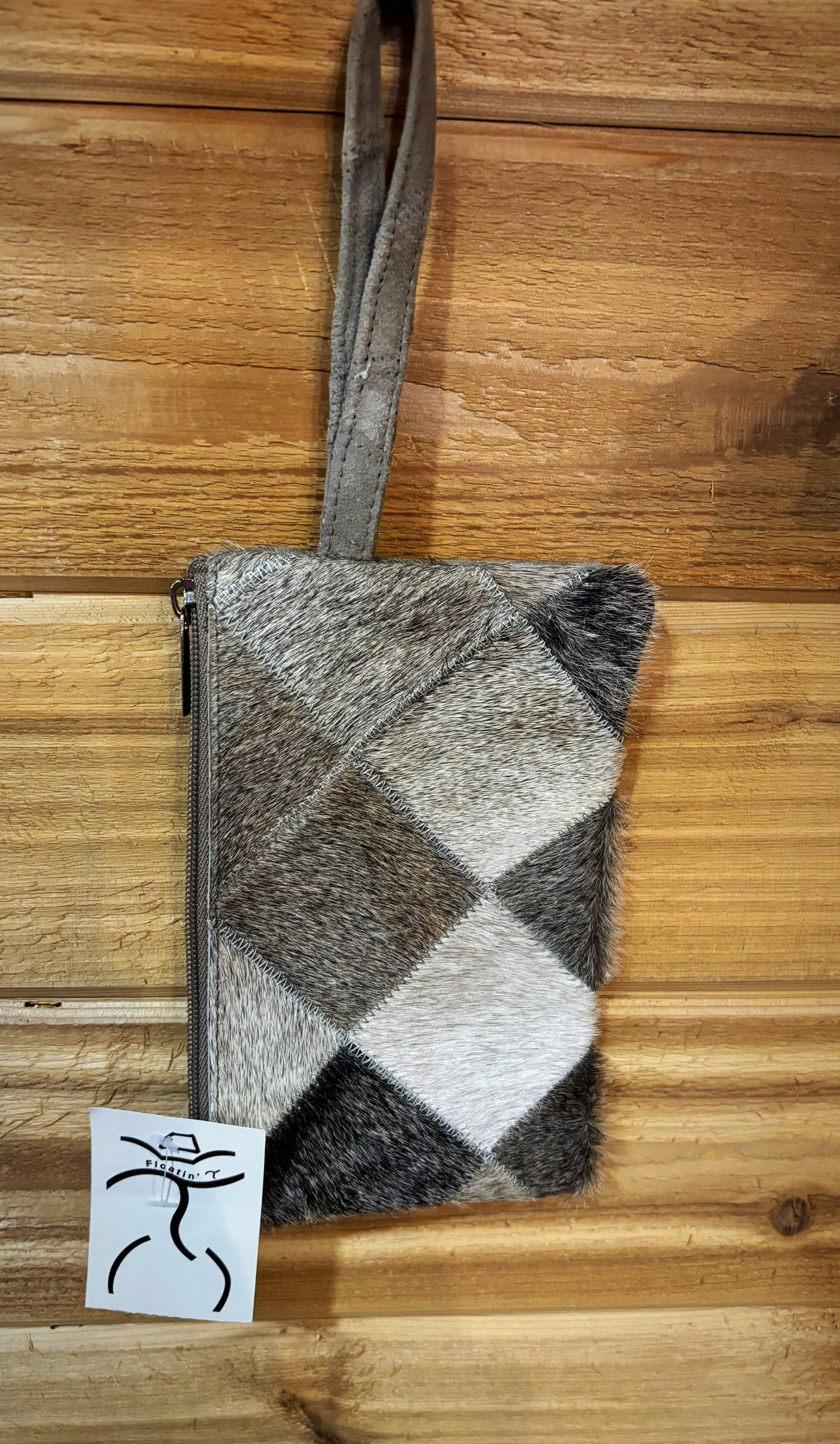 Cross Stitch Pouch Cowhide