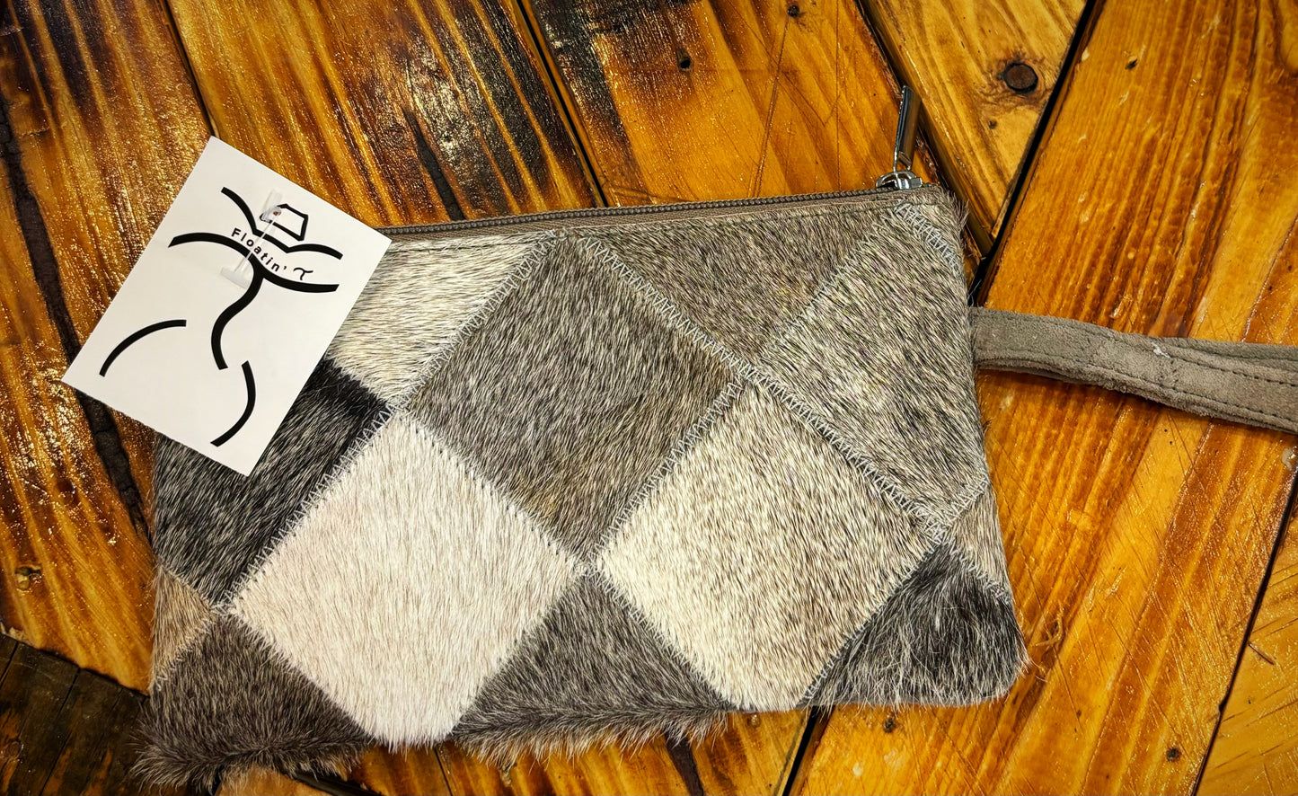 Cross Stitch Pouch Cowhide
