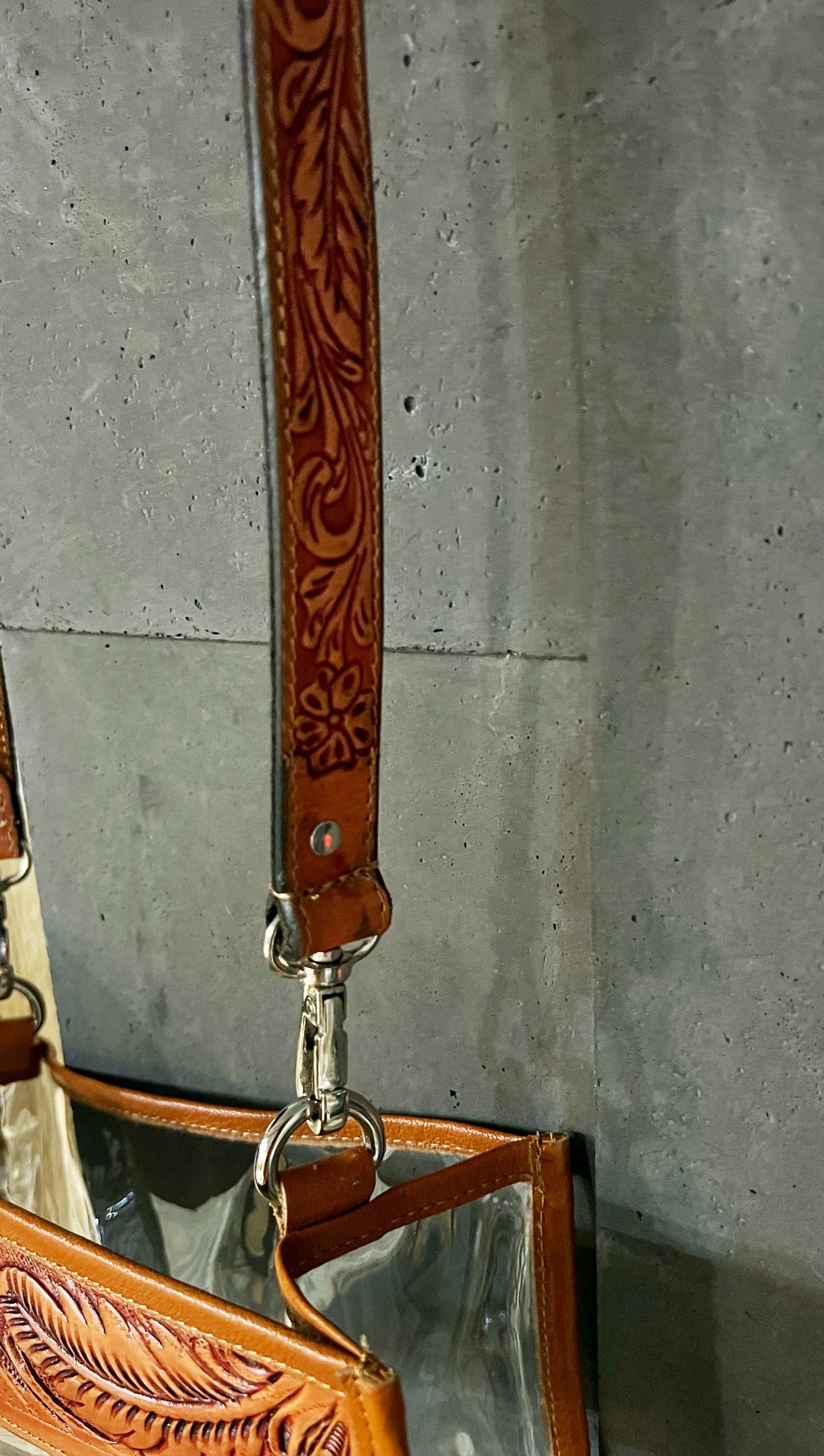 Clear tooled leather purse by American Darling