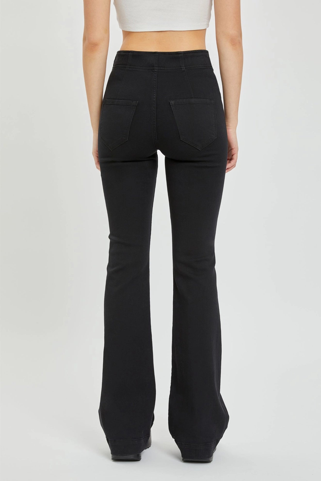 Overlapped Waist Band Pull On Flare cello jeans