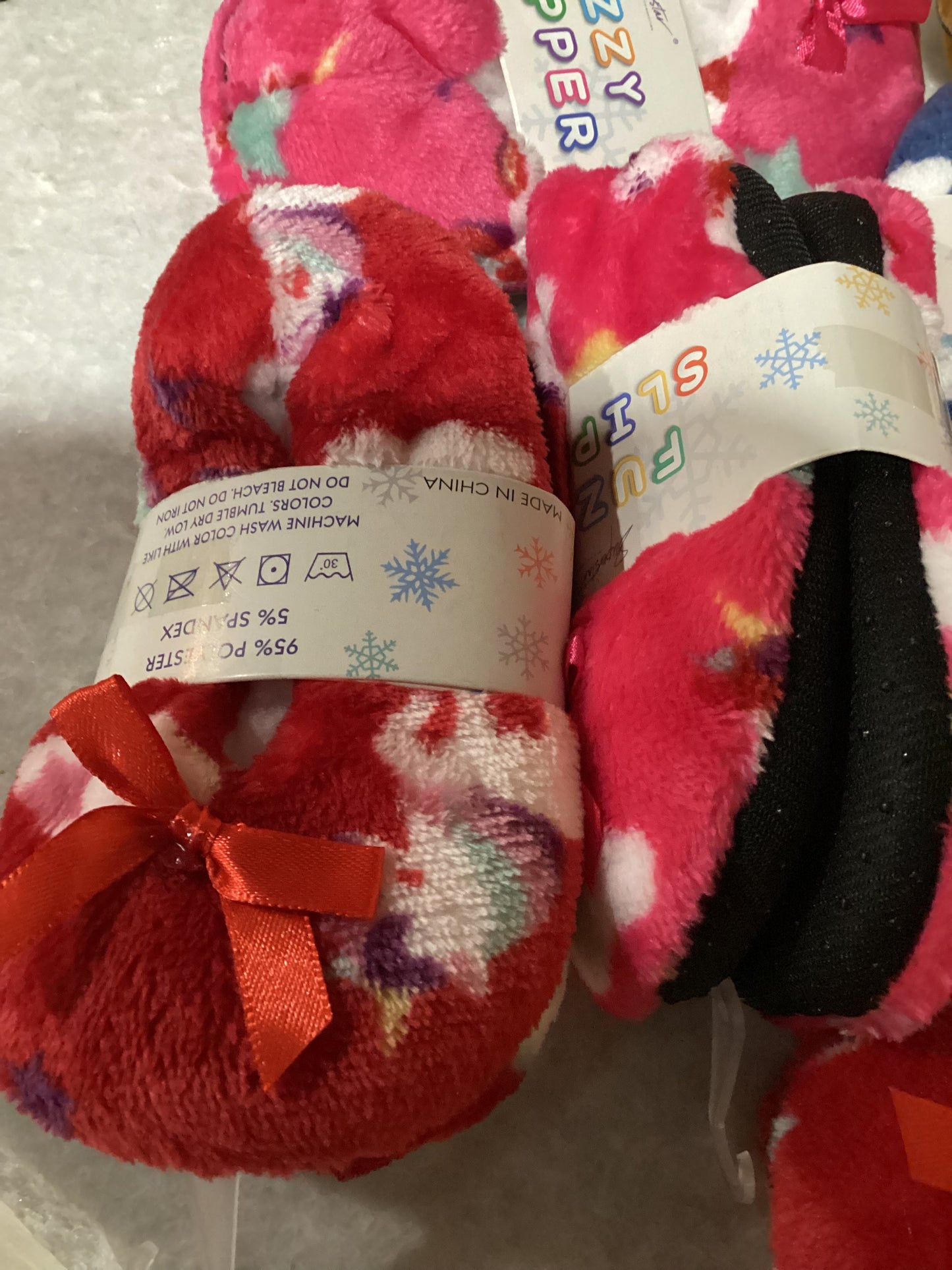 Fuzzy Kids Unicorn Slippers