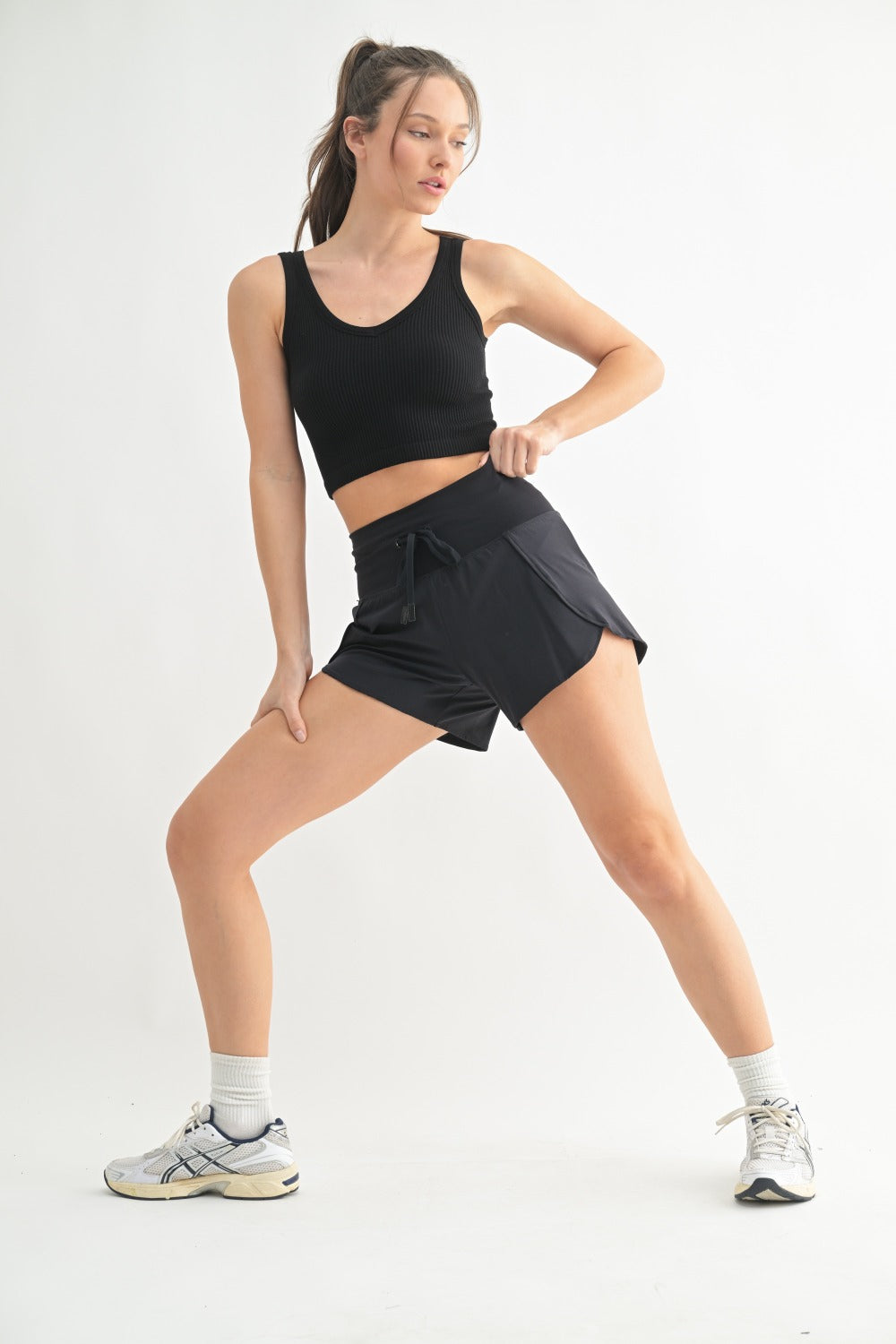 Mono b RIBBED SEAMLESS CROPPED TANK TOP