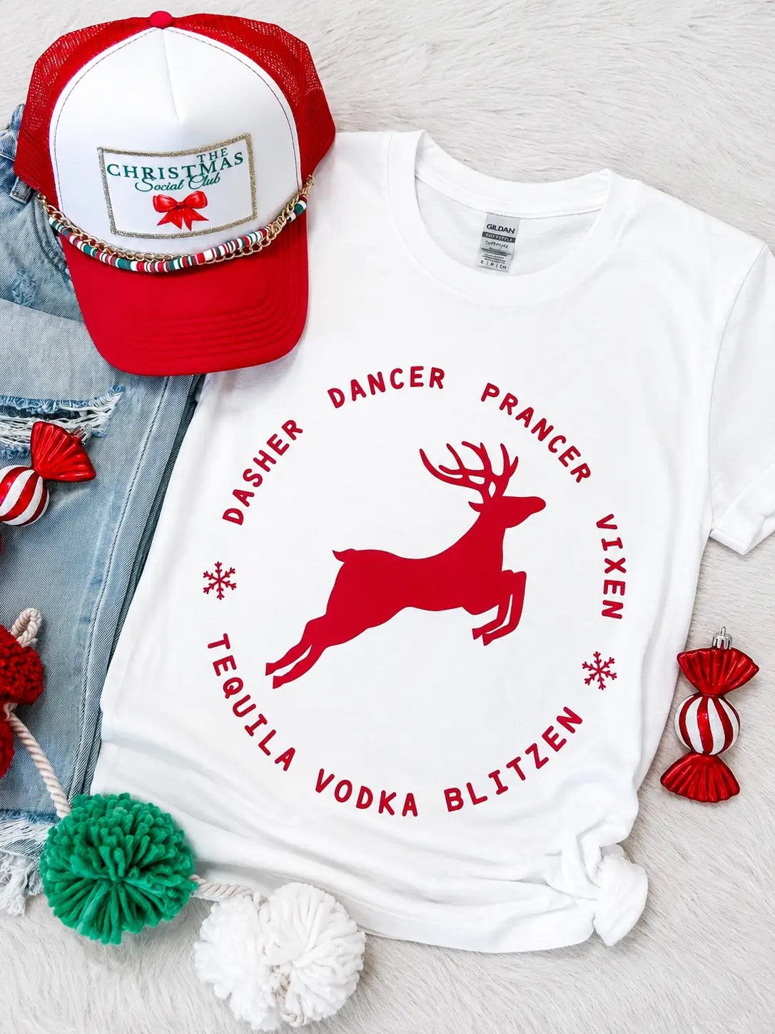 Reindeer Drinks Tee