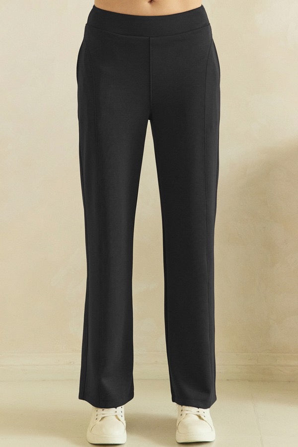 LY Effortless Lightweight Modal Straight-Leg High Rise Pants