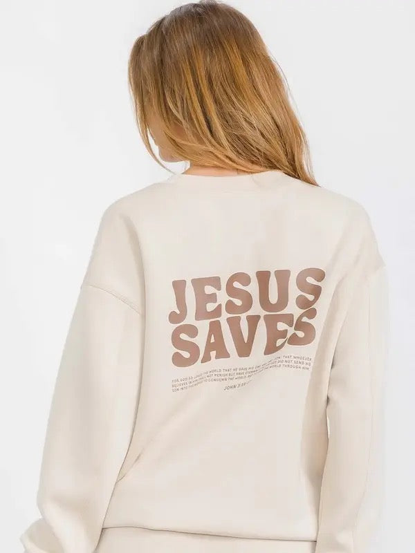 Jesus Saves Ultra Comfy Graphic Sweatshirt