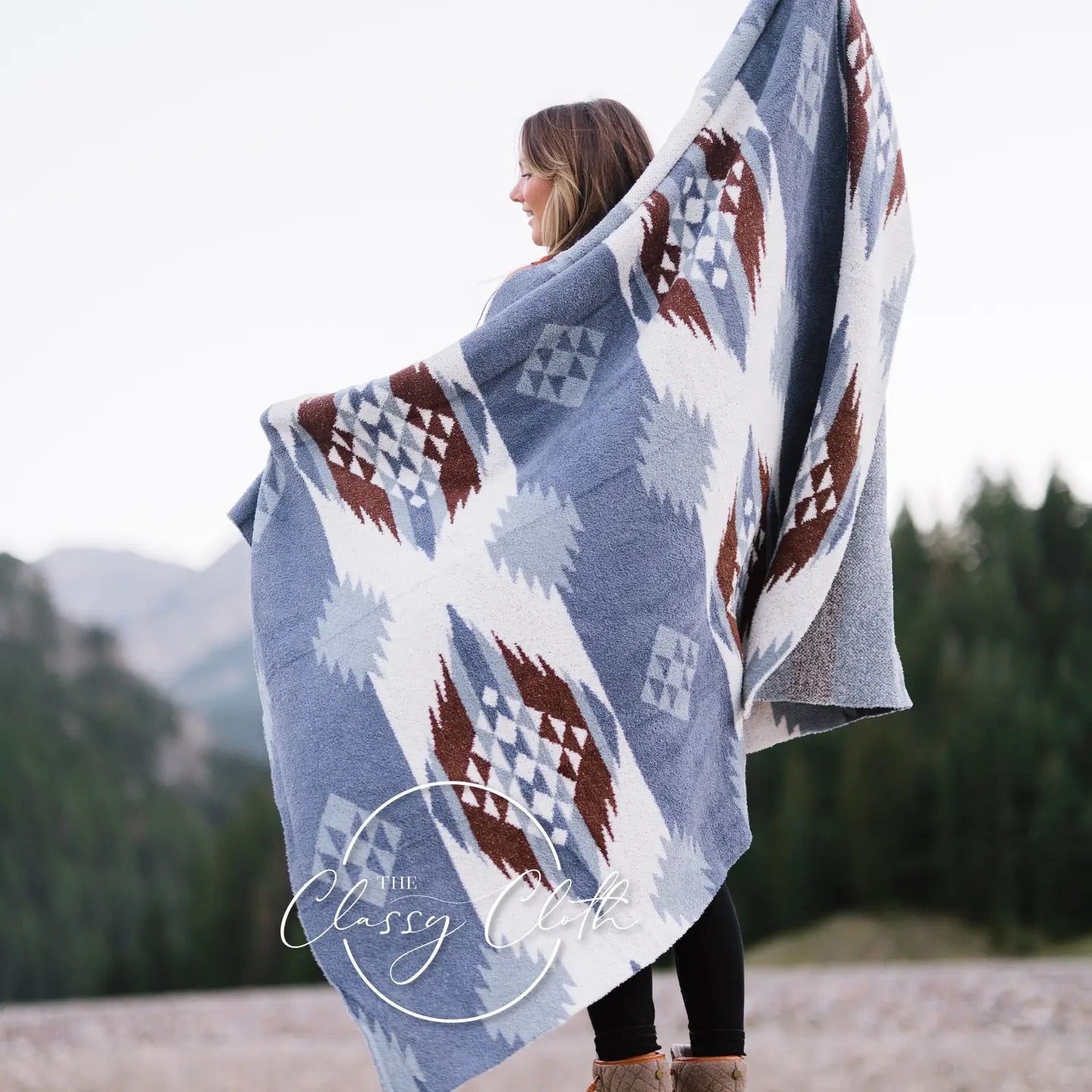 Luxe Blanket - Blue Southwest Rts