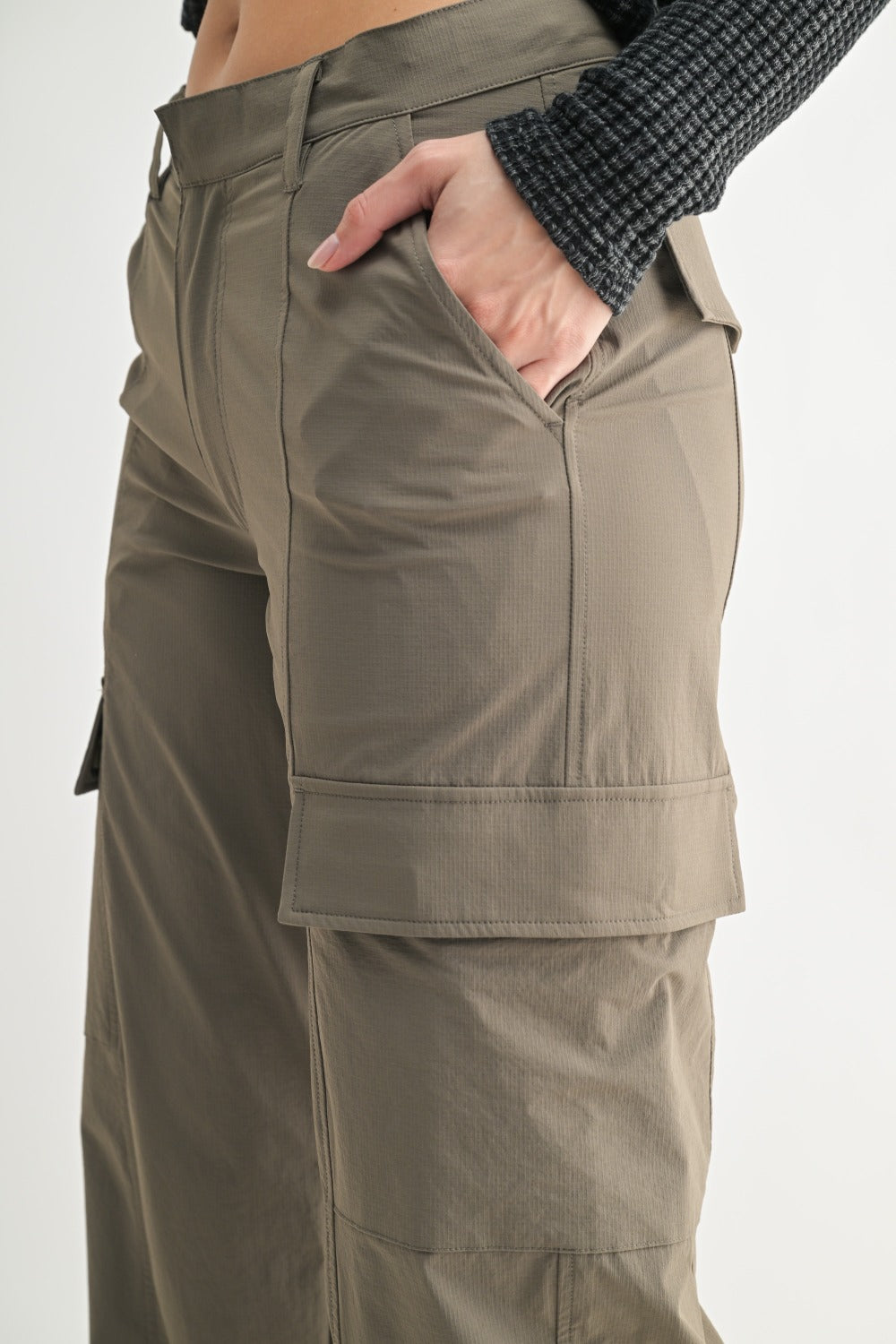 Mono B MID-RISE WIDE LEG CARGO PANTS