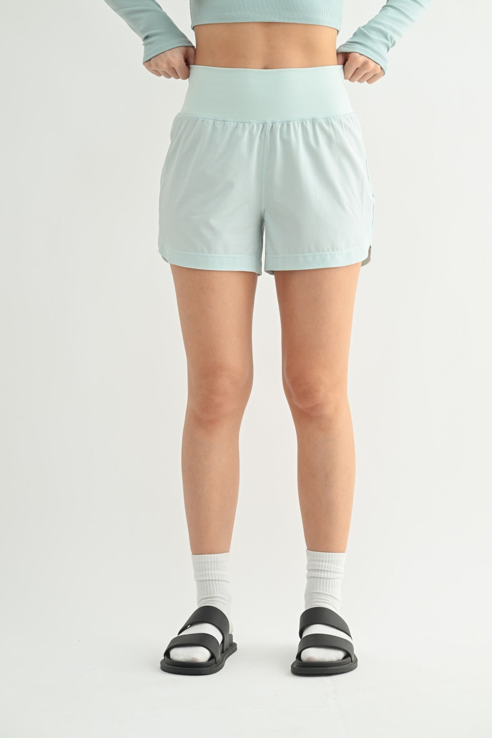 MONO B COMFORT WAIST ACTIVE SHORTS