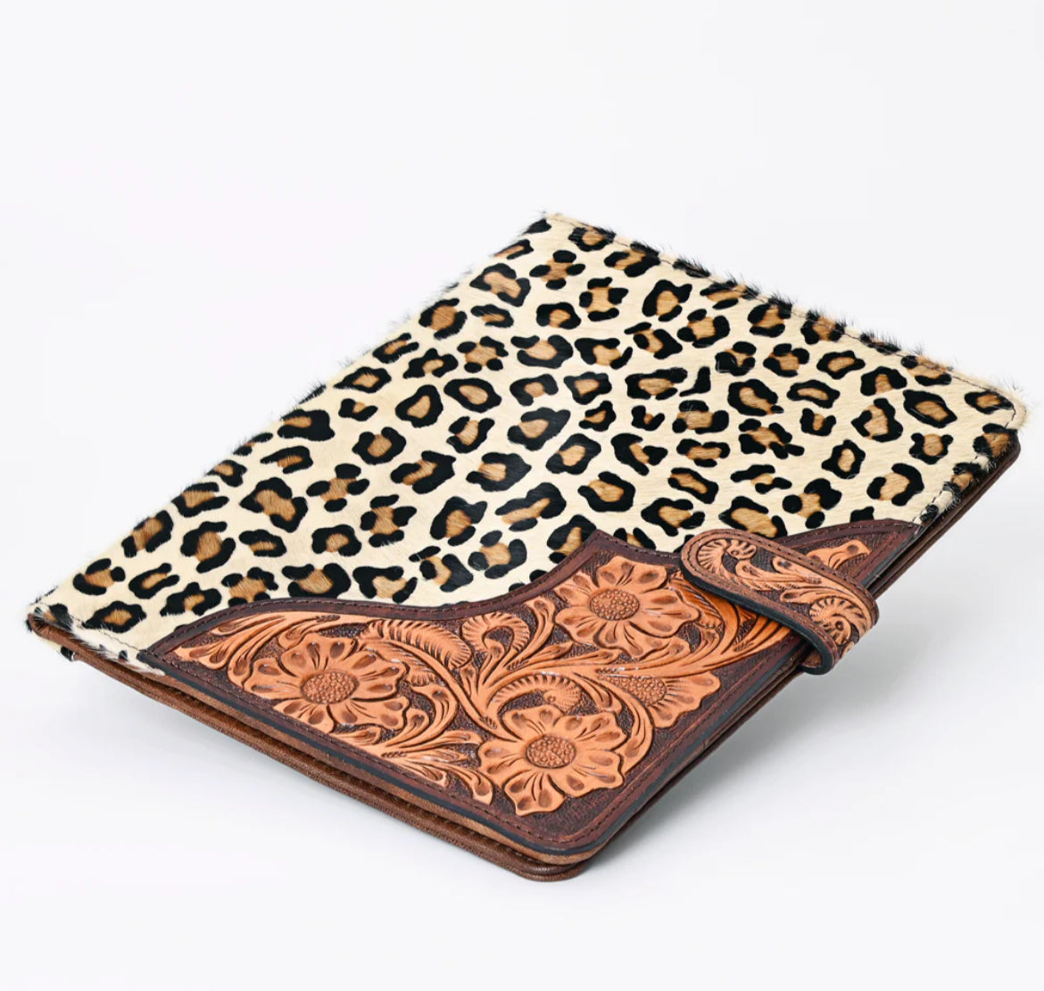 Leopard tooled leather Portfolio by American Darling