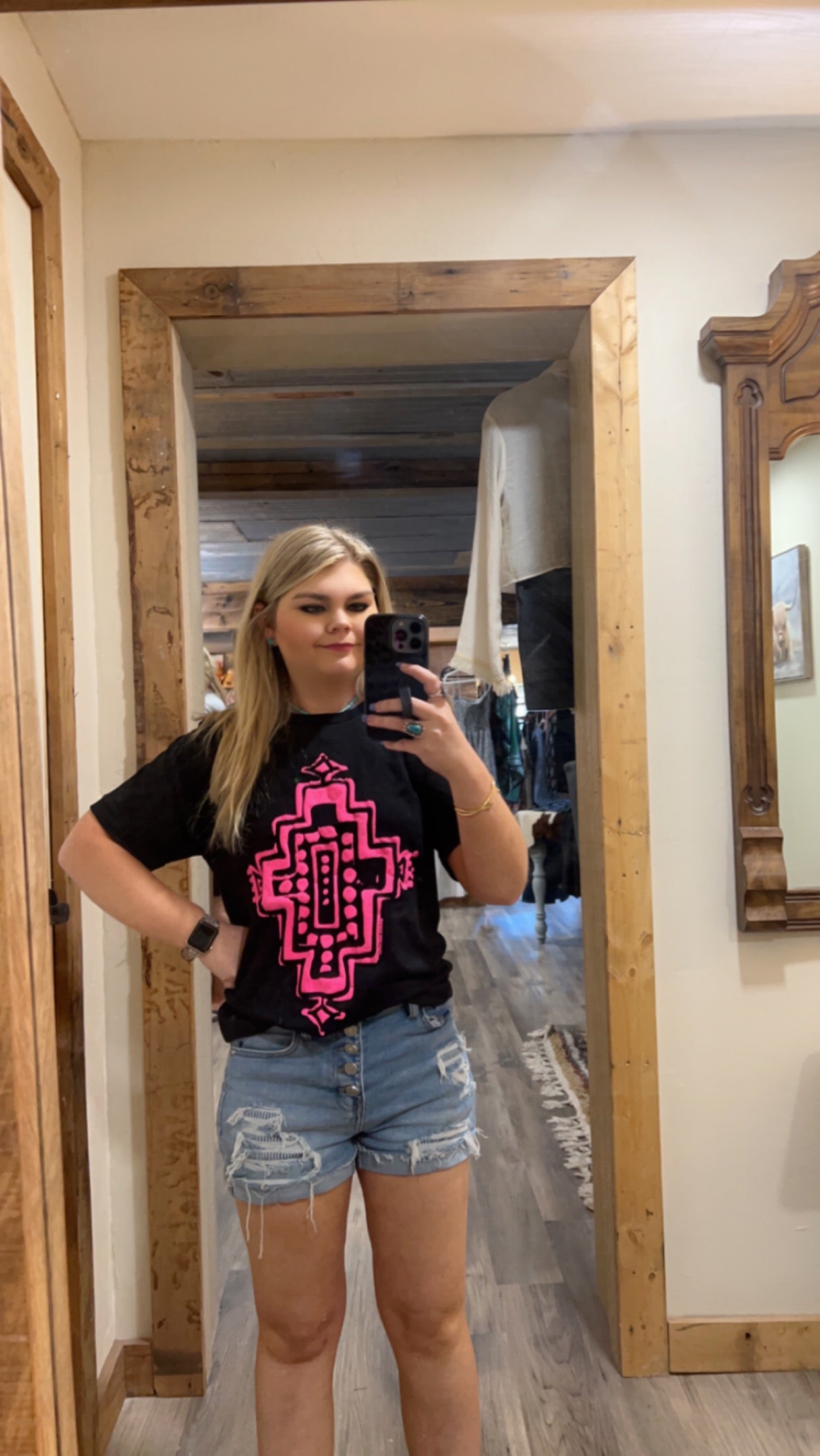 Western Aztec Neon Pink