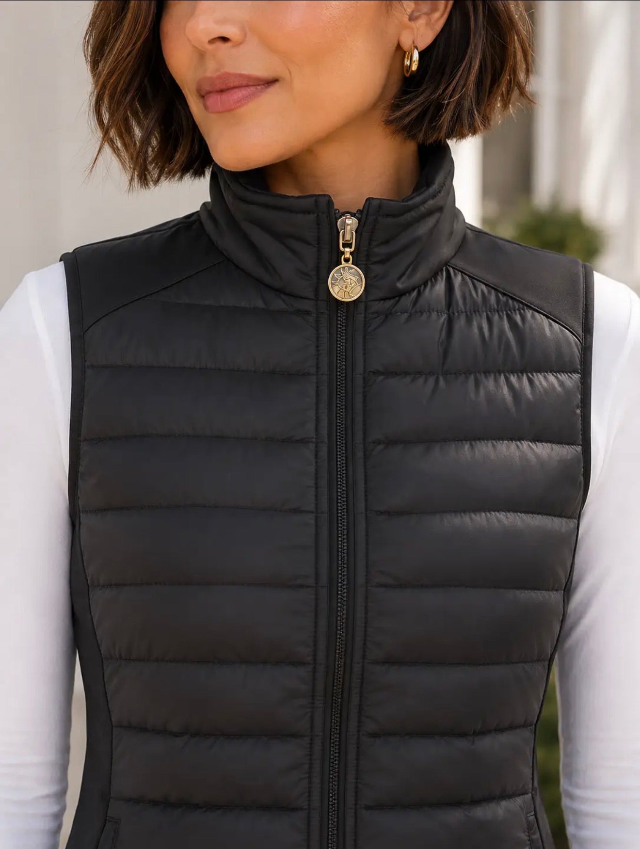 Aryeh Samantha Black Puffer Vest