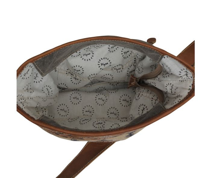Myra Traditional Aztec tooled bag messenger