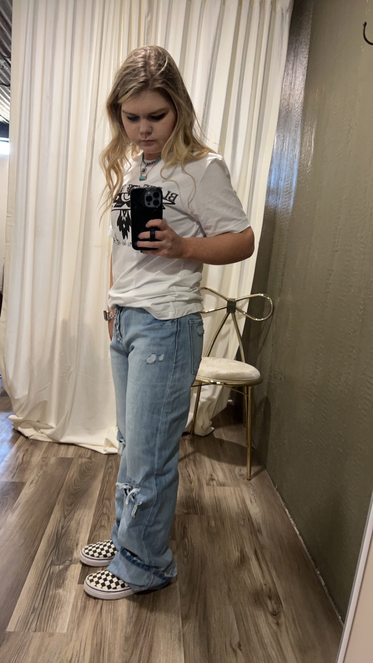 KanCan Afton 90s High Rise Five Button Fly Flare