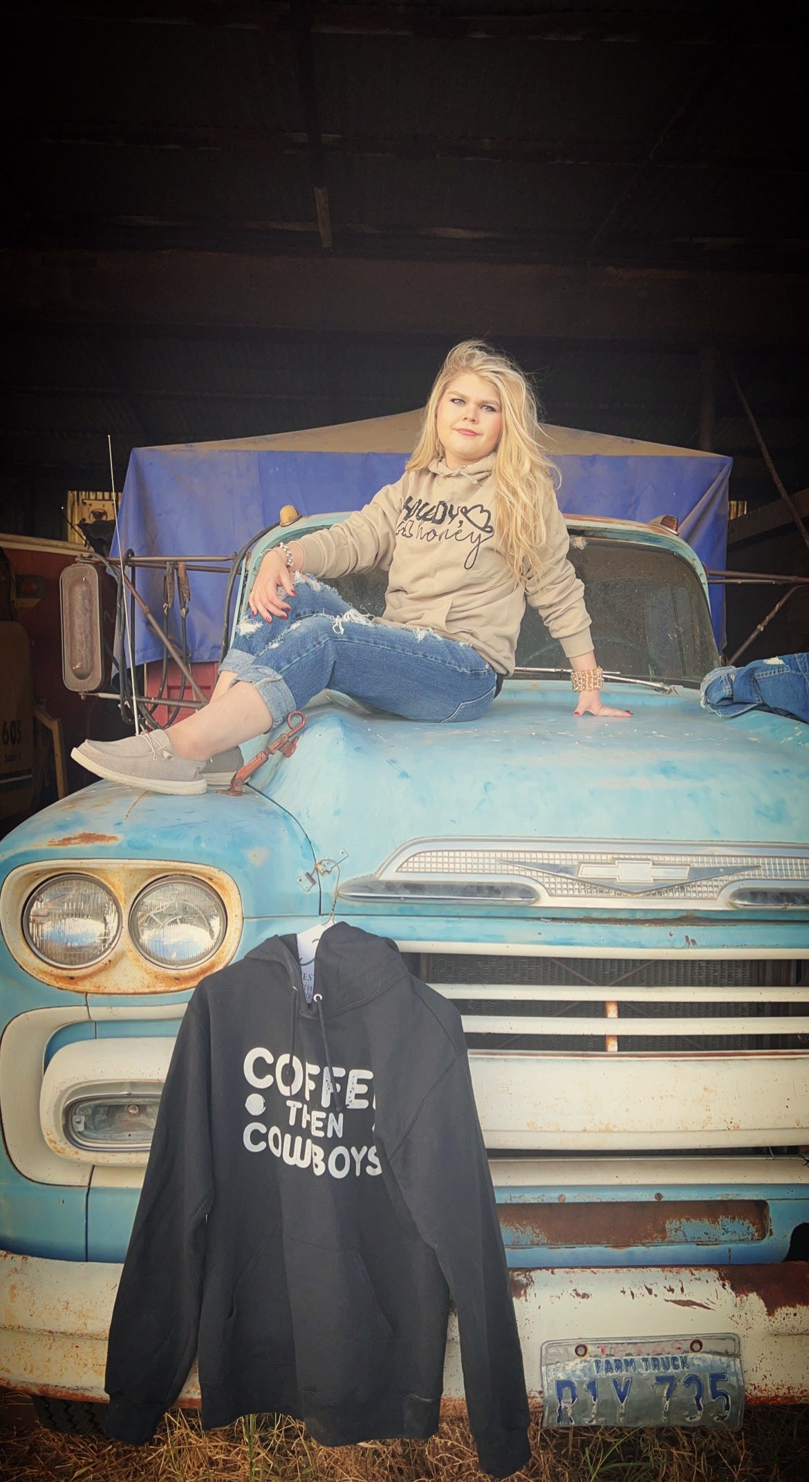 Coffee then Cowboys Hoodie with drawstring