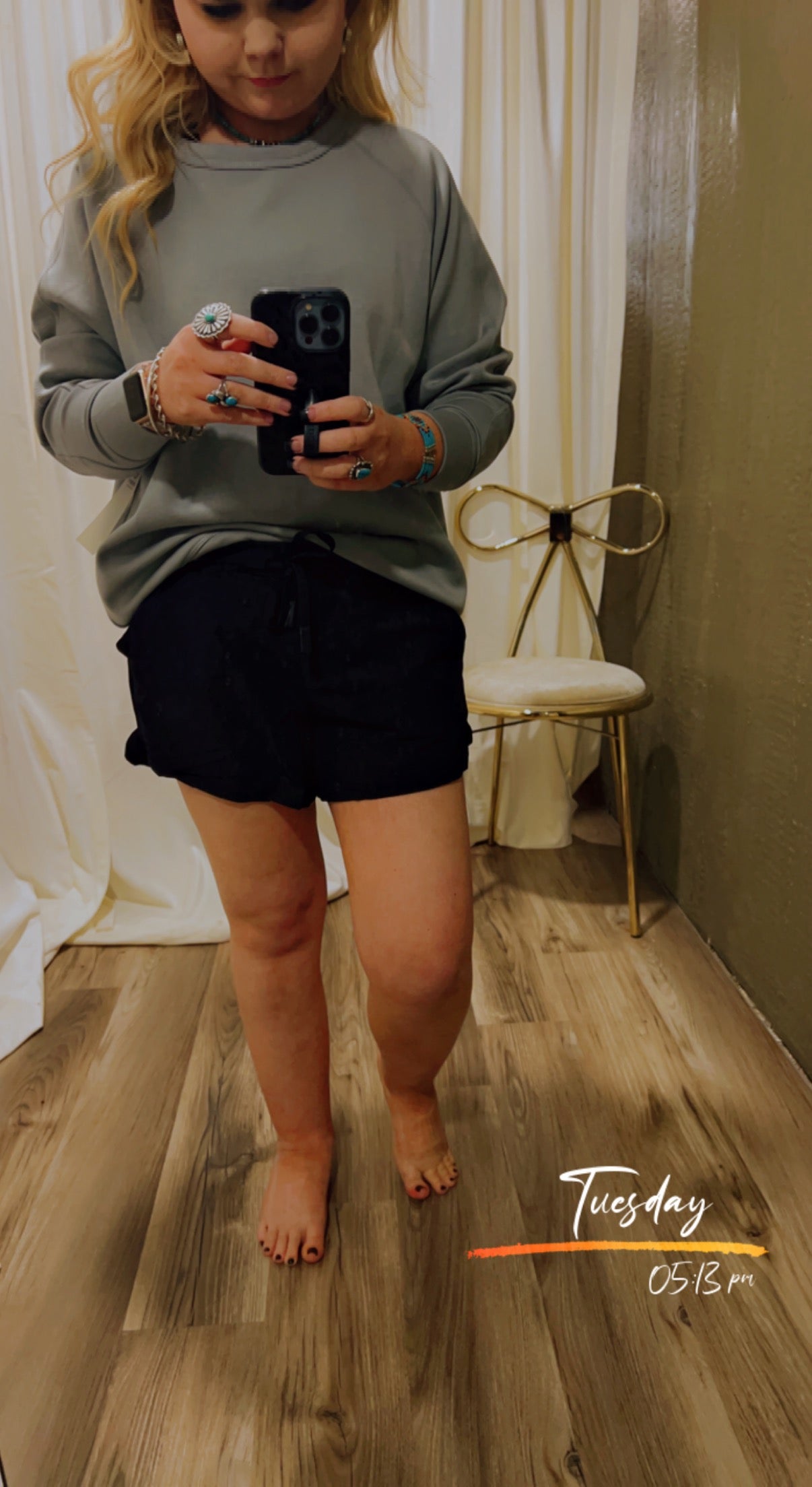 Black Lined Athletic Shorts