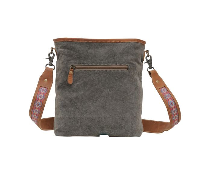 Myra Traditional Aztec tooled bag messenger