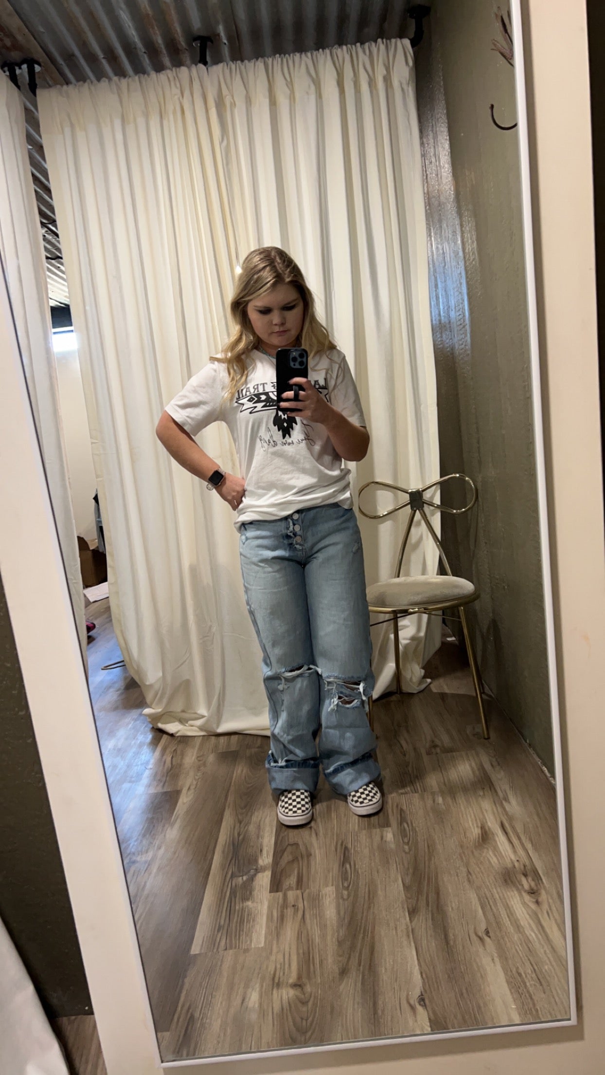 KanCan Afton 90s High Rise Five Button Fly Flare