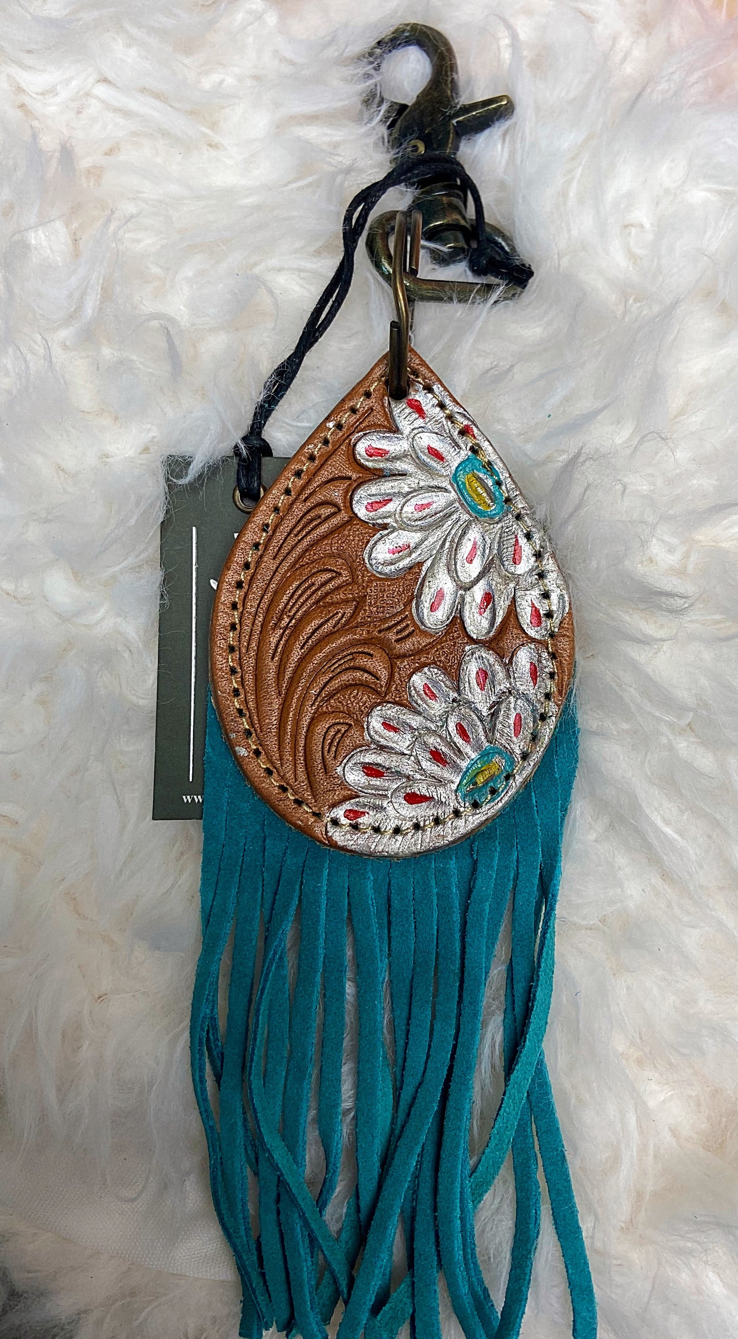 Myra Tooled Leather Keychain