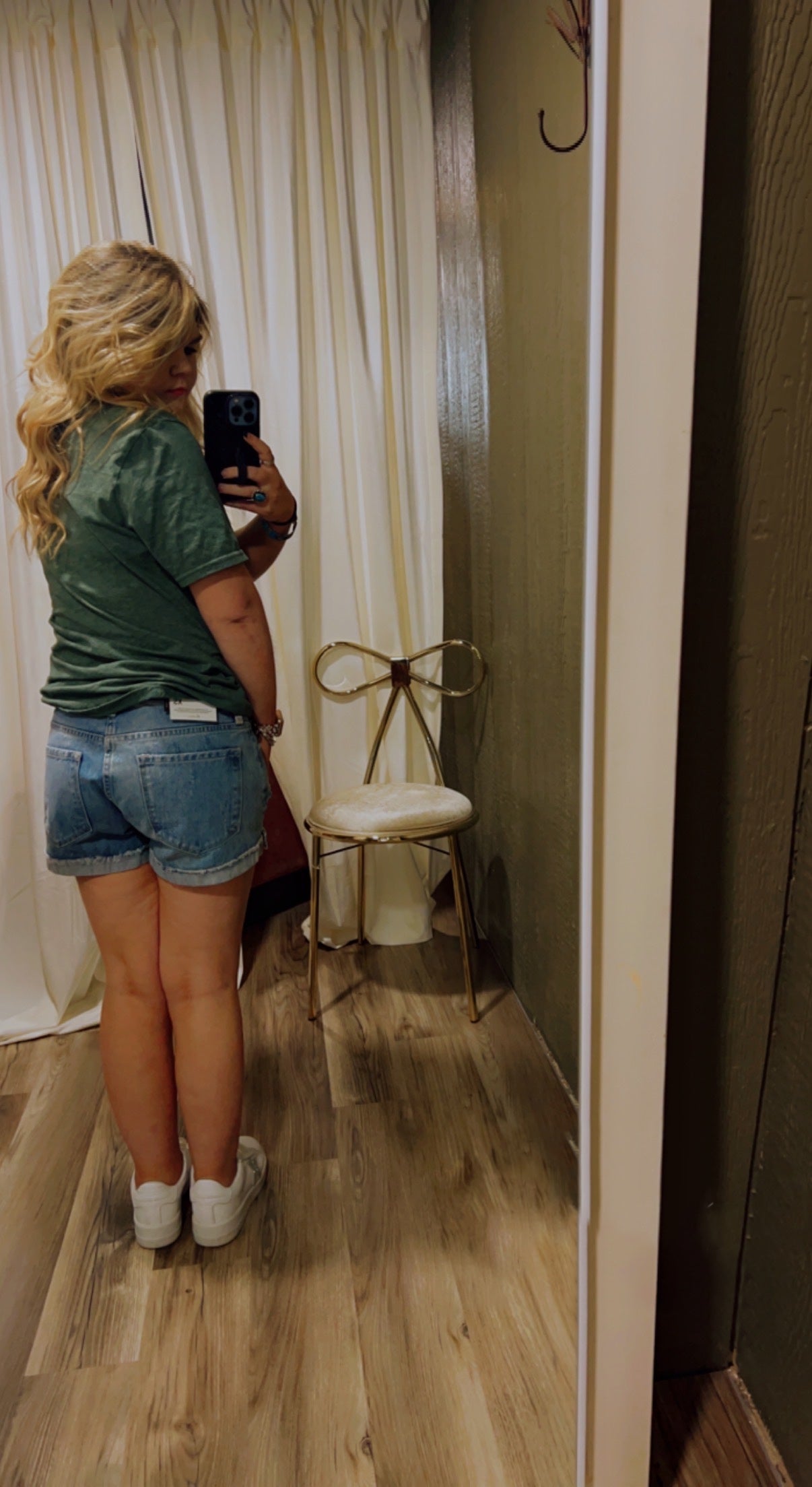 KanCan Cuffed Fray Hem Shorts Mid Rise