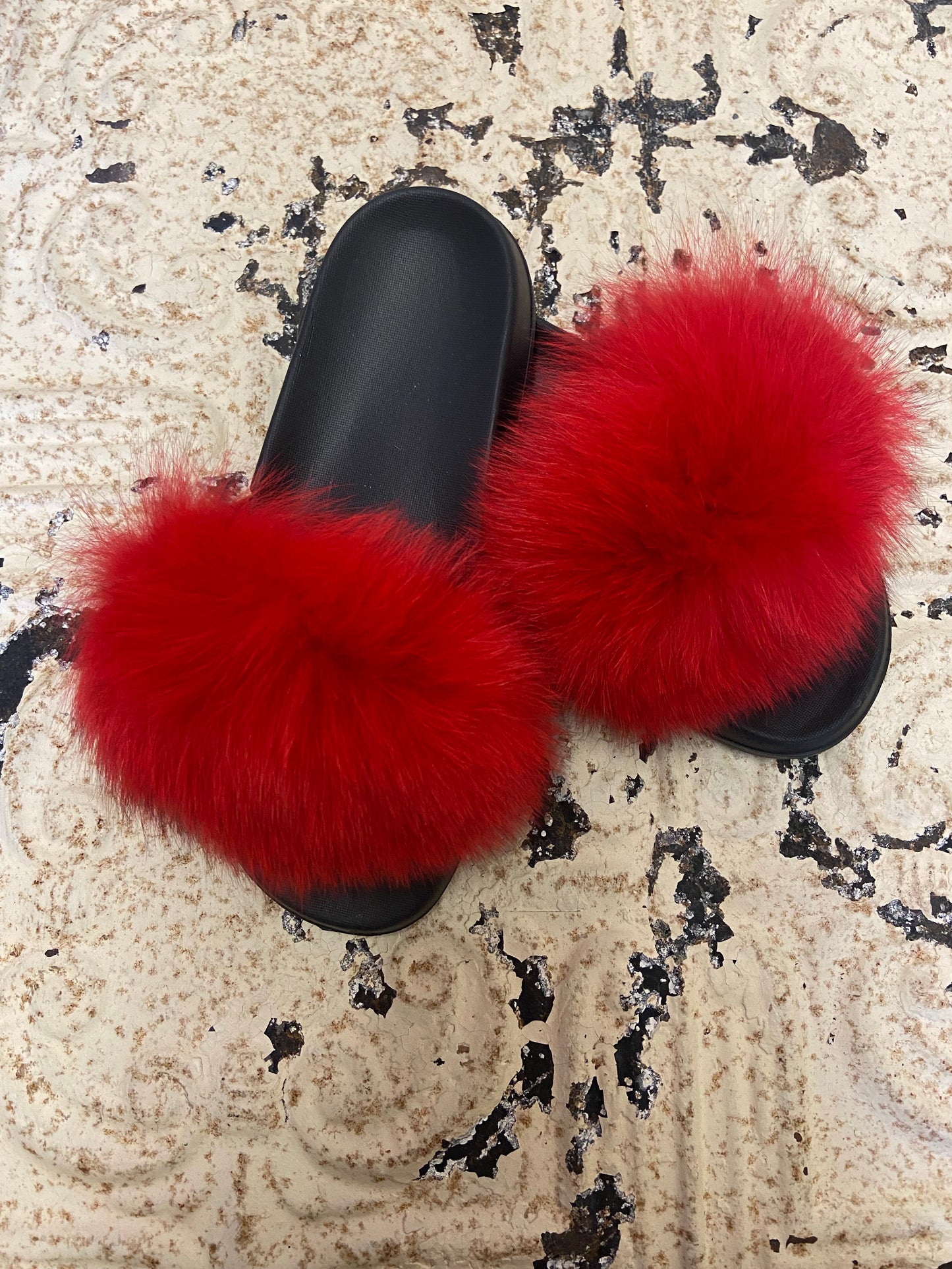 Rabbit Fur Slides Slipoers