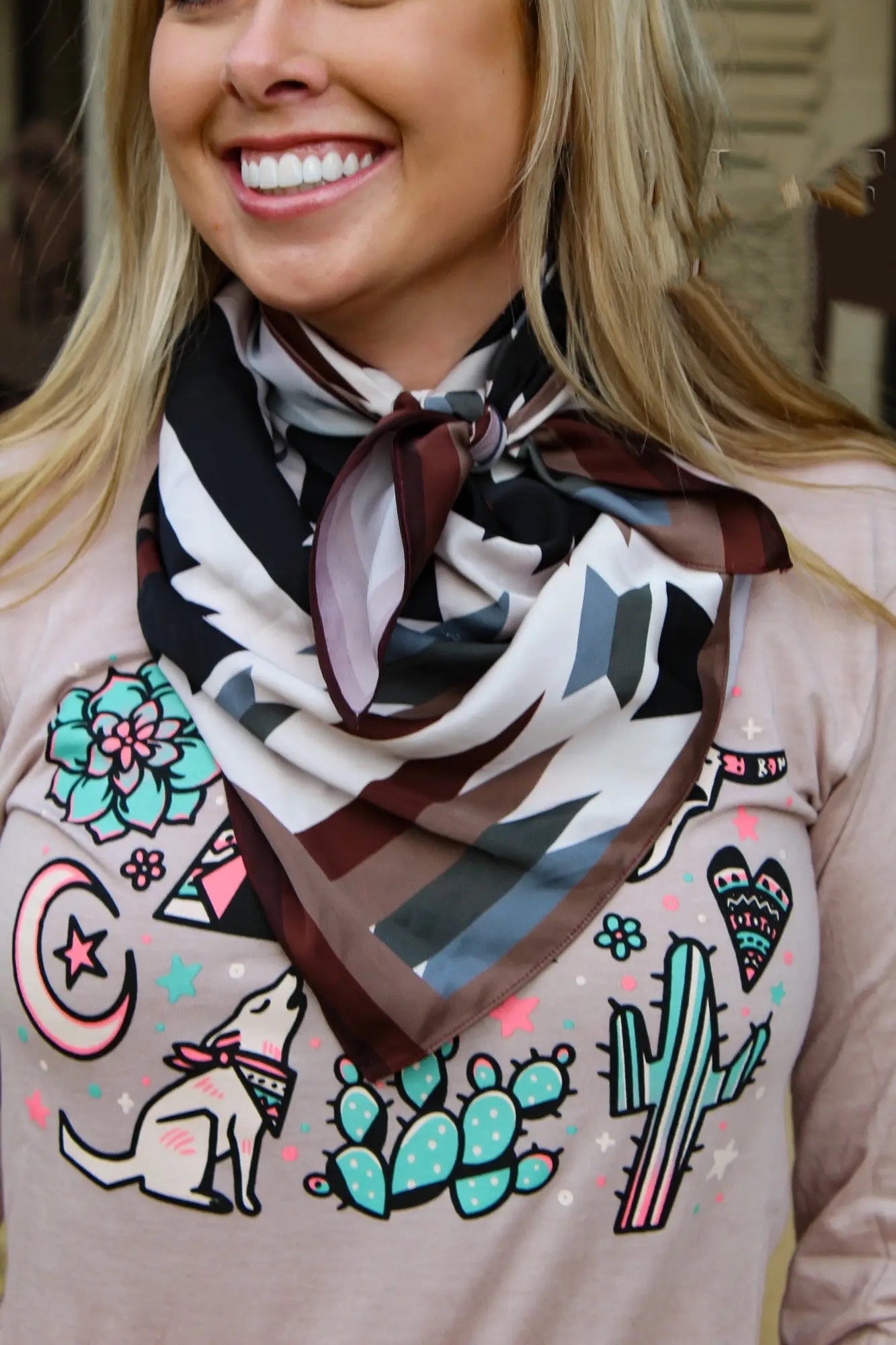 Silver Gold Paisley Wild Rag