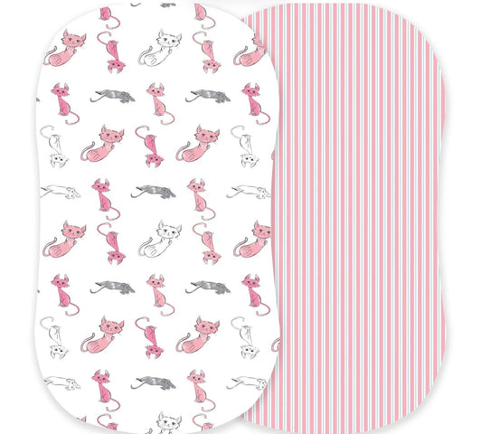 Kitten Bamboo Bassinet Sheets