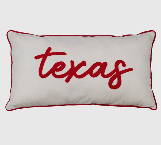 Texas Embroidered Pillow