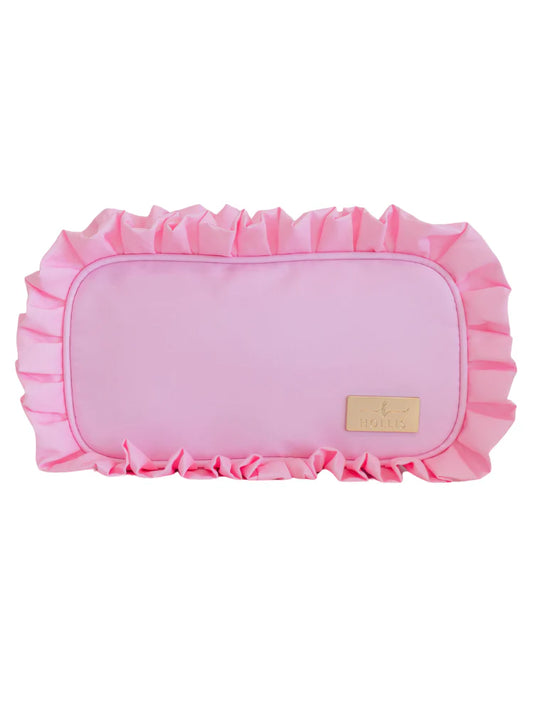 HOLLIS RUFFLED NYLON MEDIUM POUCH (monogram available)